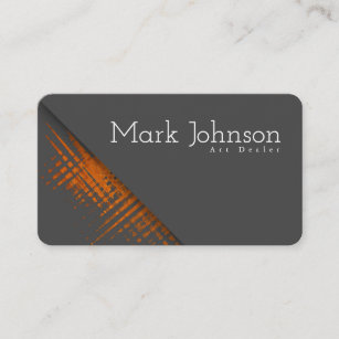 Modern orange abstract element. Business Card