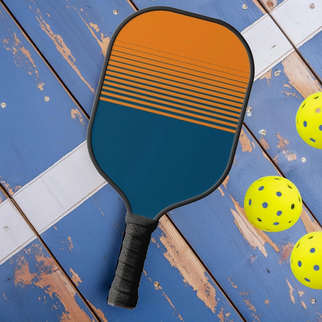 Modern Orange Blue Sports Fade Pickleball Paddle (Creator Uploaded)