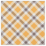Modern Orange Brown Plaid Pattern Fabric