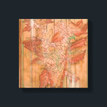 Modern Orange Floral Print on Stripped Background<br><div class="desc">A Jennifer Goldberger original creation,  this modern orange floral print sits on a stripped background. The flowers almost blend in with the background. Let it blend in with the rest of your home by buying it today!</div>