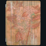 Modern Orange Floral Print on Stripped Background iPad Smart Cover<br><div class="desc">A Jennifer Goldberger original creation, this modern orange floral print sits on a stripped background. The flowers almost blend in with the background. Let it blend in with the rest of your home by buying it today!</div>