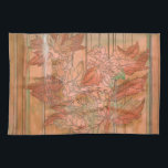 Modern Orange Floral Print on Stripped Background Towel<br><div class="desc">A Jennifer Goldberger original creation,  this modern orange floral print sits on a stripped background. The flowers almost blend in with the background. Let it blend in with the rest of your home by buying it today!</div>