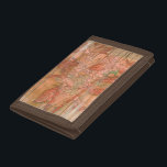 Modern Orange Floral Print on Stripped Background Tri-fold Wallet<br><div class="desc">A Jennifer Goldberger original creation,  this modern orange floral print sits on a stripped background. The flowers almost blend in with the background. Let it blend in with the rest of your home by buying it today!</div>