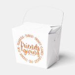 Modern Orange Friendsgiving Take Out Boxes
