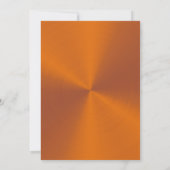 Modern Orange Glitter Frame Graduation Invitation (Back)