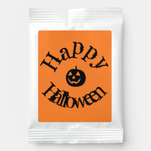 Modern Orange Happy Halloween Pumpkin Hot Chocolate Drink Mix