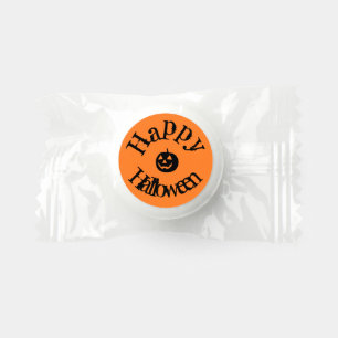 Modern Orange Happy Halloween Pumpkin Life Saver® Mints