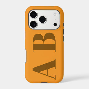 Modern Orange initial minimal contemporary iPhone 17 Pro Case