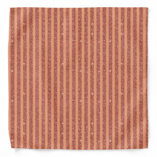 Modern Orange Mango Glitter Style Vertical Stripes Bandana