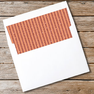 Modern Orange Mango Glitter Style Vertical Stripes Envelope Liner