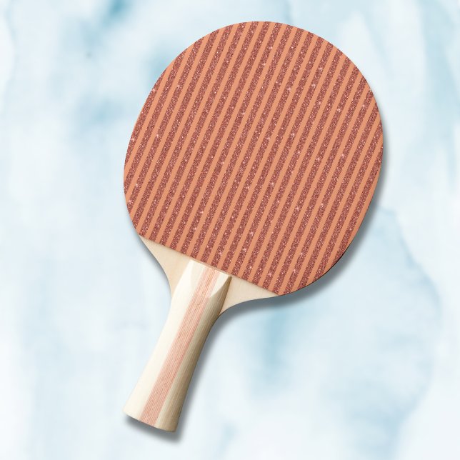 Modern Orange Mango Glitter Style Vertical Stripes Ping Pong Paddle (Creator Uploaded)