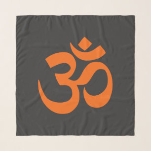 Modern Orange Om Scarf