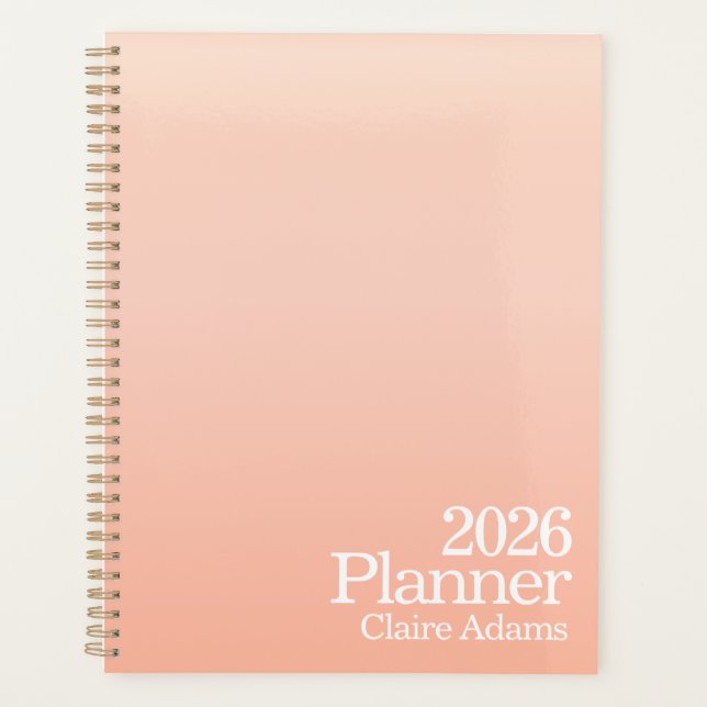 Modern Orange Ombre Planner (Front)