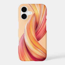 Modern Orange Peach Fluid Abstract iPhone 17 Case