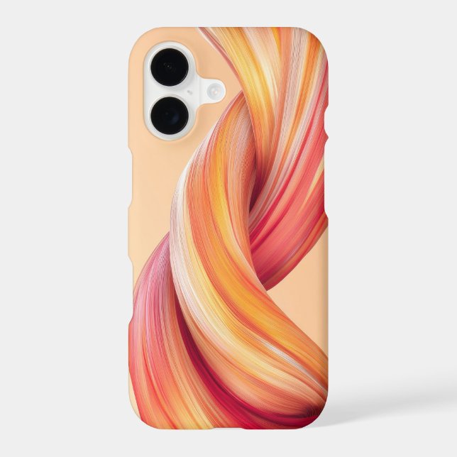 Modern Orange Peach Fluid Abstract Case-Mate iPhone Case (Back)