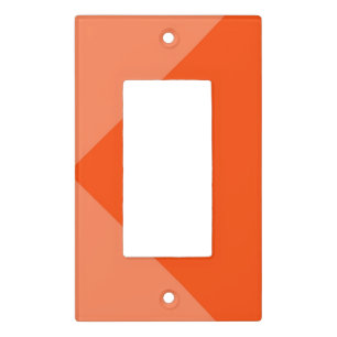 Modern Orange Peach Geometric Light Switch Cover