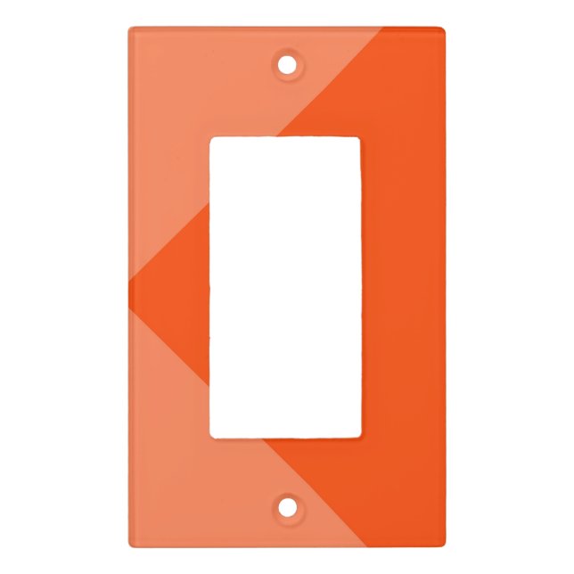 Modern Orange Peach Geometric Light Switch Cover (Front)