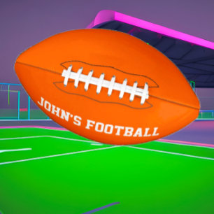 Modern Orange Personalized Kid's  Football