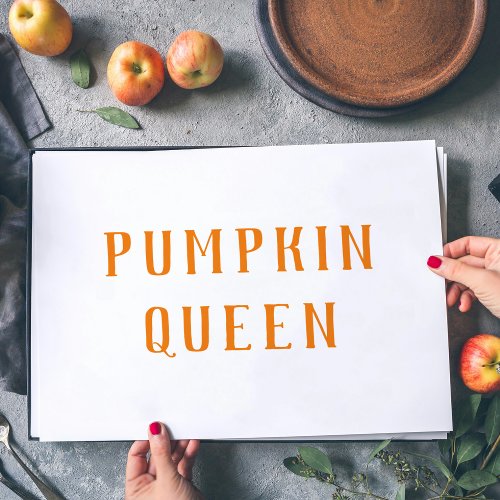 Modern Orange Pumpkin Queen Best Gift Paper Pad