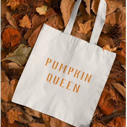 Modern Orange Pumpkin Queen Best Gift Tote Bag