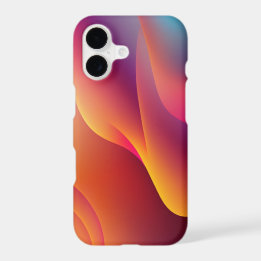 Modern Orange Purple Fluid Abstract  iPhone 17 Case
