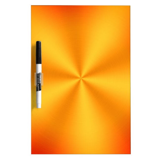 Modern Orange Radial Gradient Dry Erase Board (Front)