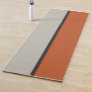 Modern Orange Red Navy Dark Gray Stripe Pattern Yoga Mat
