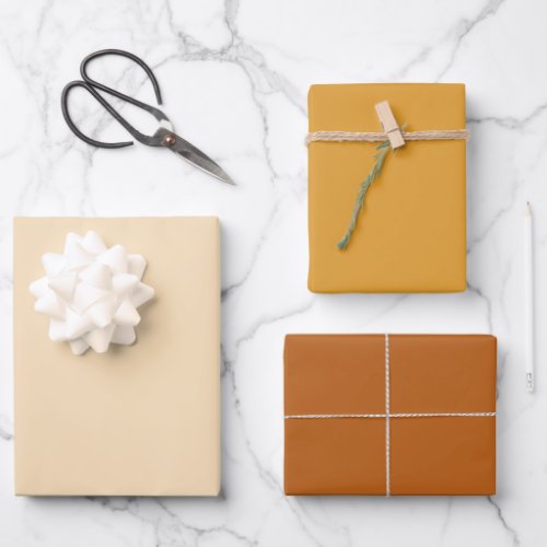 Modern Orange Solid Color Wrapping Paper Sheets