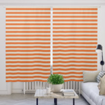 Modern Orange Striped for Living Room Curtains