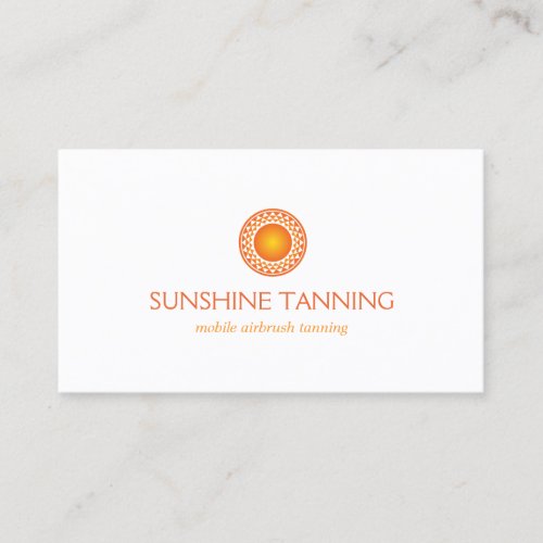 MODERN ORANGE SUN LOGO BUSINESS CARD