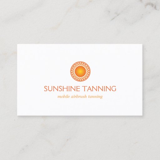 Customizable MODERN ORANGE SUN LOGO BUSINESS CARD
