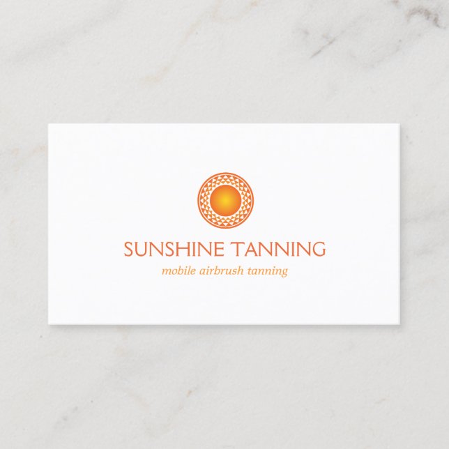 MODERN ORANGE SUN LOGO BUSINESS CARD (Front)