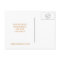 Modern Orange Swirl Label Save the Date Photo Card