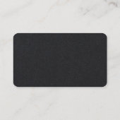 Modern Orange White & Grey on Black Paper Business Card (Back)