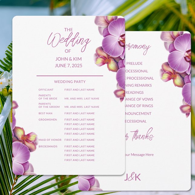 Modern Orchid Full Wedding Program (Creator Uploaded)