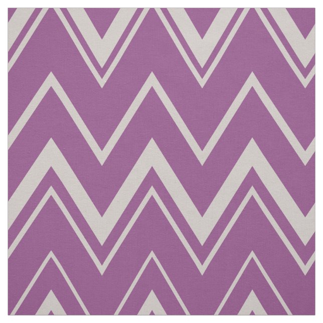 Modern orchid purple chevron pattern fabric (Swatch)