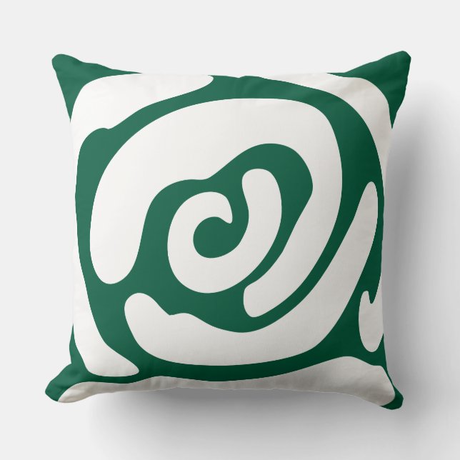 Modern Organic Abstract rose Throw Pillow (Front)