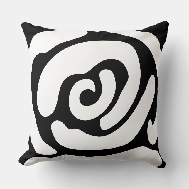 Modern Organic Abstract rose Throw Pillow (Front)