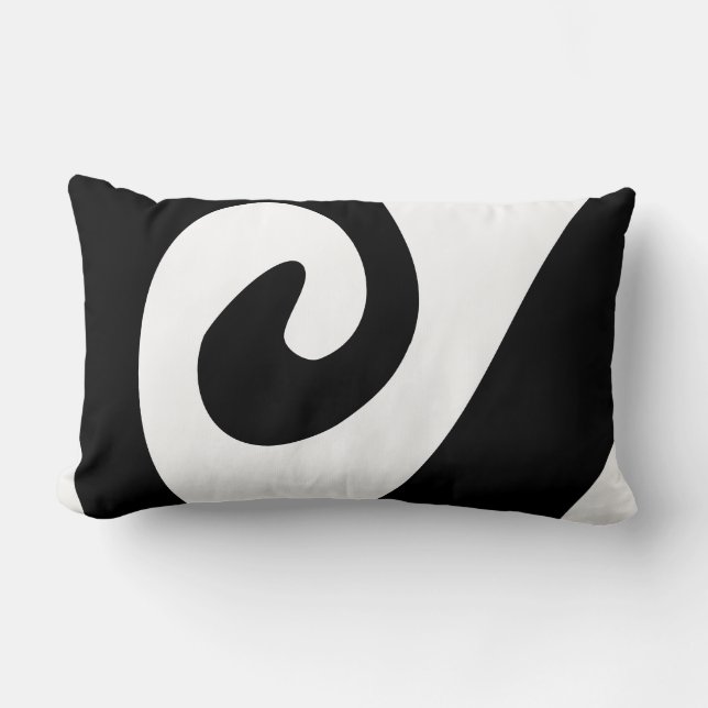 Modern Organic Abstract wavy Lumbar Pillow (Front)