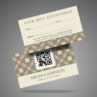 Modern Organic Botanical Appointment Card