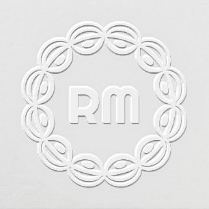 Modern Organic Chain Monogram Embosser