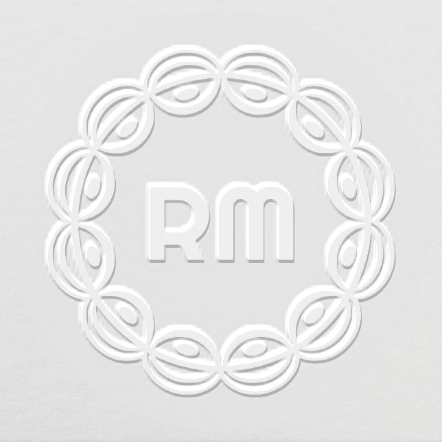 Modern Organic Chain Monogram Embosser (Design)