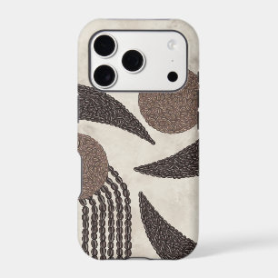 Modern Organic-Coffee Beans-Geometric- Neutral- iPhone 17 Pro Case