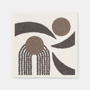 Modern Organic-Coffee Beans-Geometric-Neutral Napkins