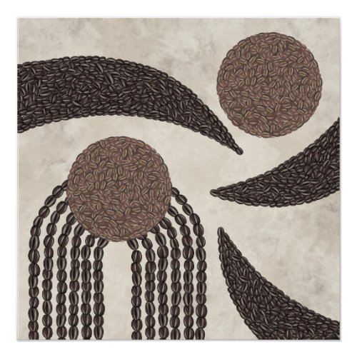  Modern Organic_Coffee Beans_Geometric_ Neutral_ Poster