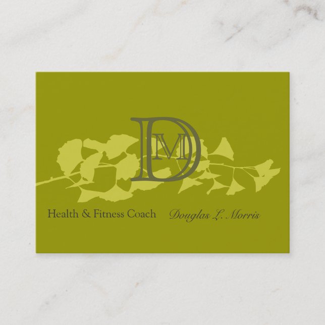 Modern Organic Elegant Nature Branch Business Card (Front)