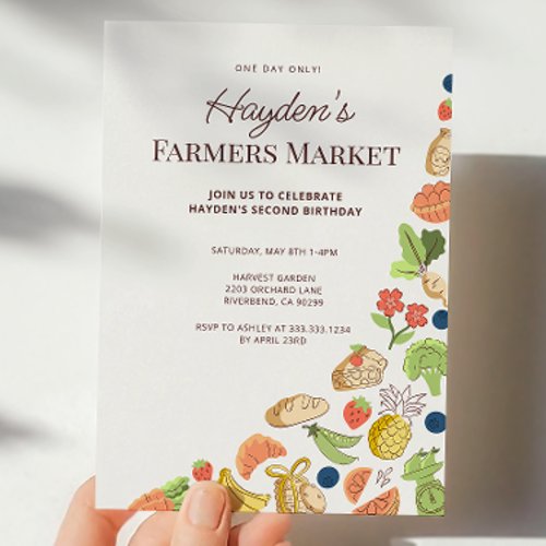 Modern Organic Farmers Market Birthday 