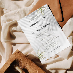 Modern Organic Floral Wedding Invitation