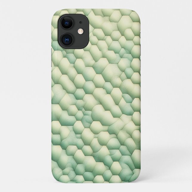 Modern Organic Geometric Hexagons - Elegant Mint & Case-Mate iPhone Case (Back)