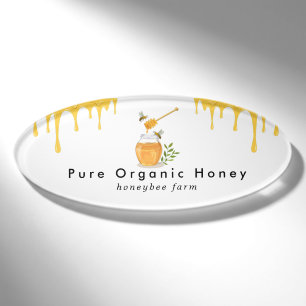 Modern Organic Honey Farm Name Tag